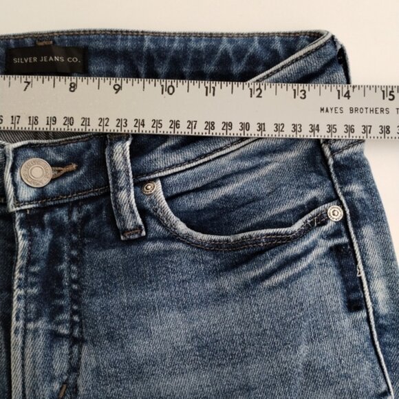 Silver Jeans Most Wanted Skinny Size 26 Blue Universal Fit Mid Rise - Picture 7 of 11